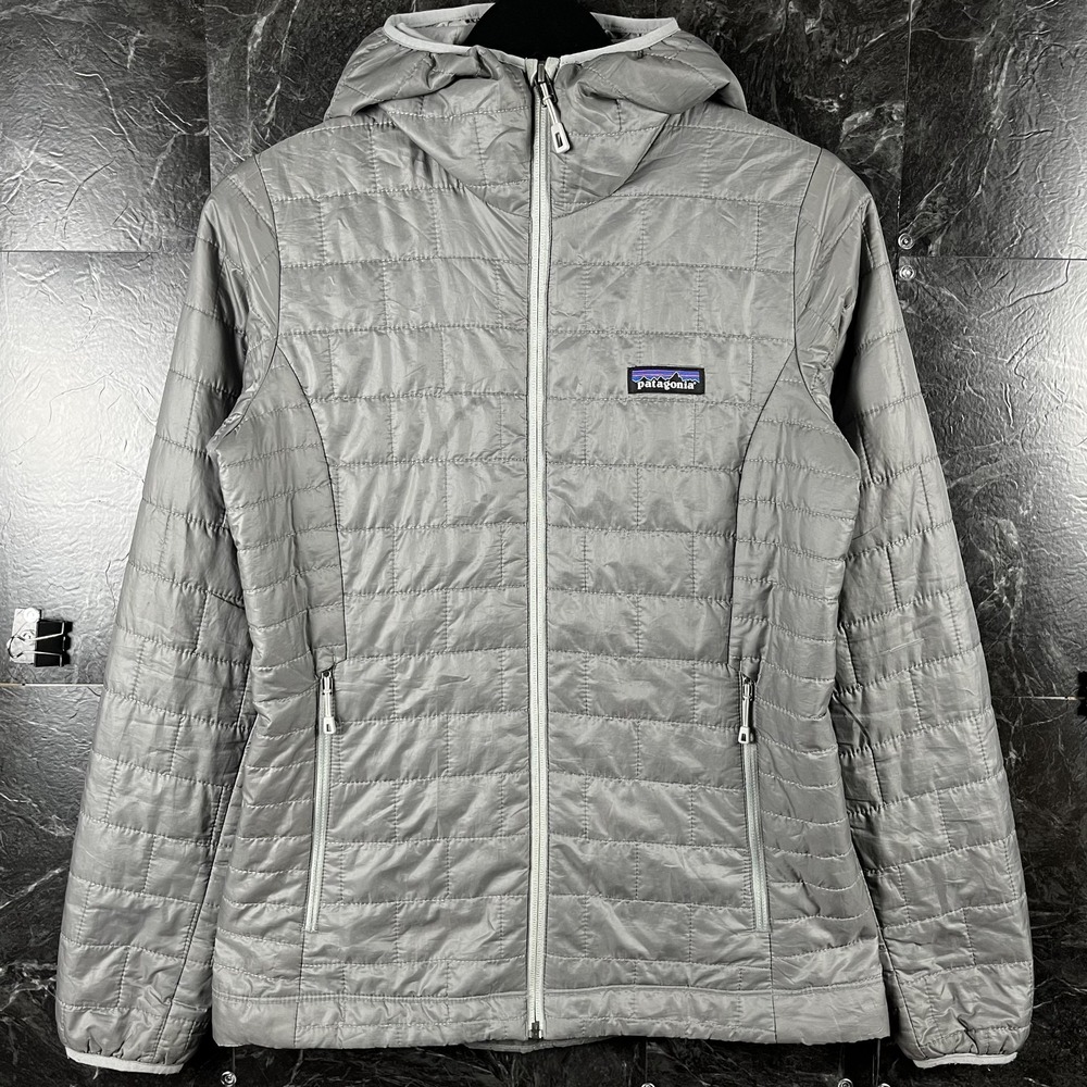 Patagonia Women's Grey Nano Puff Insulated Hoody Jacket XS